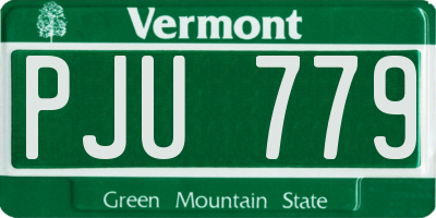 VT license plate PJU779