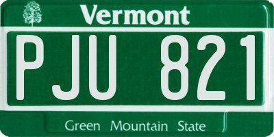 VT license plate PJU821