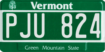 VT license plate PJU824