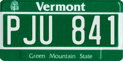 VT license plate PJU841