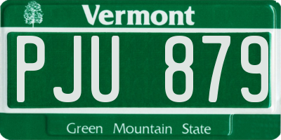 VT license plate PJU879
