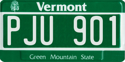 VT license plate PJU901
