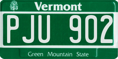 VT license plate PJU902