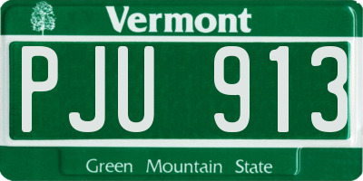 VT license plate PJU913