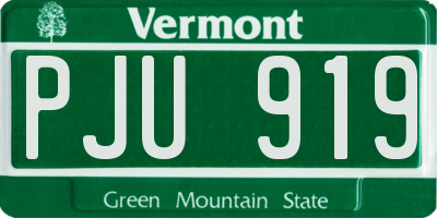 VT license plate PJU919