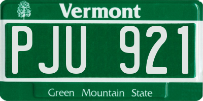 VT license plate PJU921