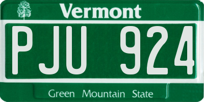 VT license plate PJU924