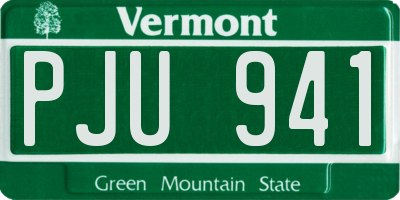 VT license plate PJU941