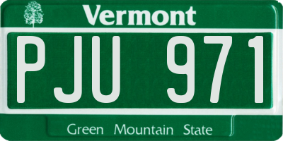 VT license plate PJU971