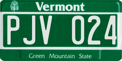 VT license plate PJV024