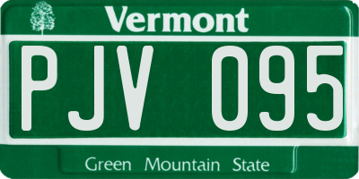 VT license plate PJV095