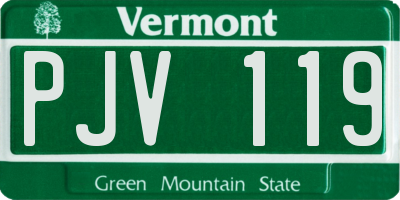 VT license plate PJV119