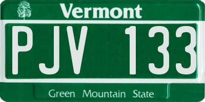 VT license plate PJV133