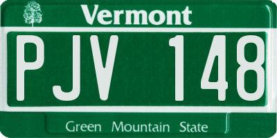 VT license plate PJV148