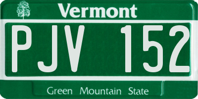 VT license plate PJV152