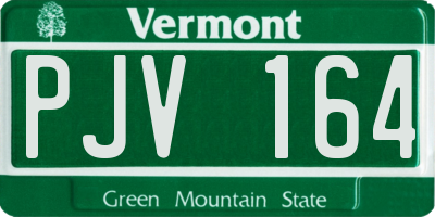 VT license plate PJV164