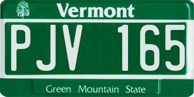 VT license plate PJV165