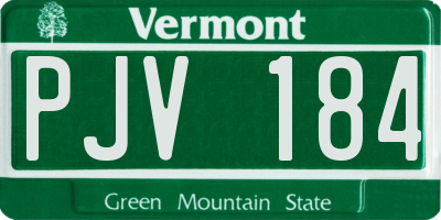VT license plate PJV184