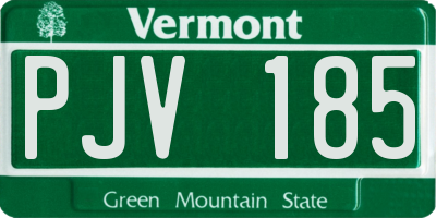 VT license plate PJV185