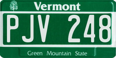 VT license plate PJV248