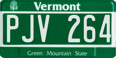 VT license plate PJV264