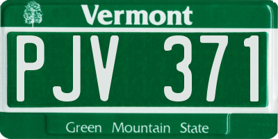 VT license plate PJV371
