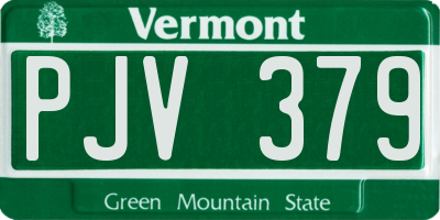 VT license plate PJV379