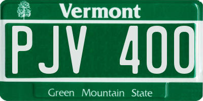 VT license plate PJV400