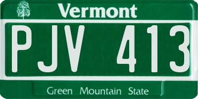 VT license plate PJV413