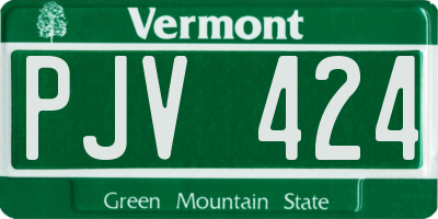 VT license plate PJV424