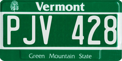 VT license plate PJV428