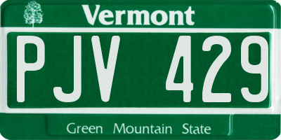 VT license plate PJV429
