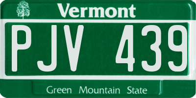 VT license plate PJV439