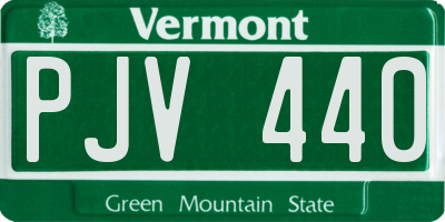 VT license plate PJV440