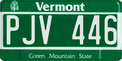 VT license plate PJV446