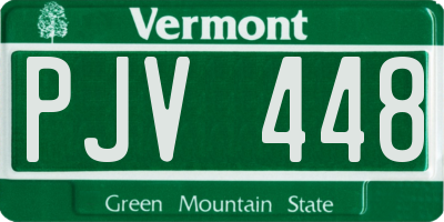 VT license plate PJV448
