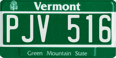 VT license plate PJV516