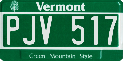 VT license plate PJV517