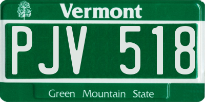 VT license plate PJV518