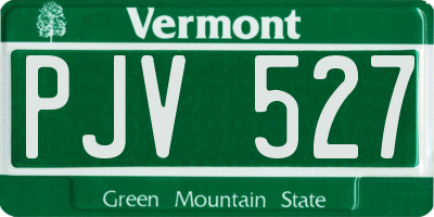 VT license plate PJV527