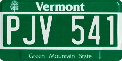 VT license plate PJV541