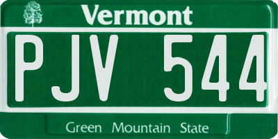 VT license plate PJV544