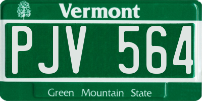 VT license plate PJV564