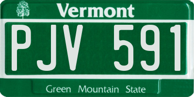 VT license plate PJV591