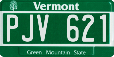VT license plate PJV621