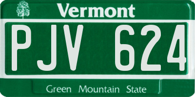 VT license plate PJV624