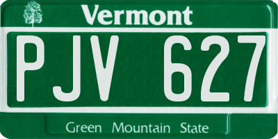 VT license plate PJV627
