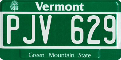 VT license plate PJV629