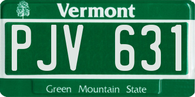 VT license plate PJV631