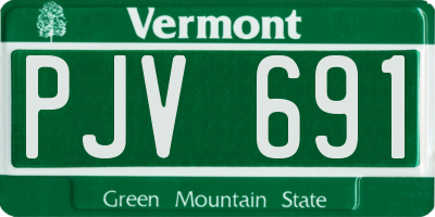 VT license plate PJV691